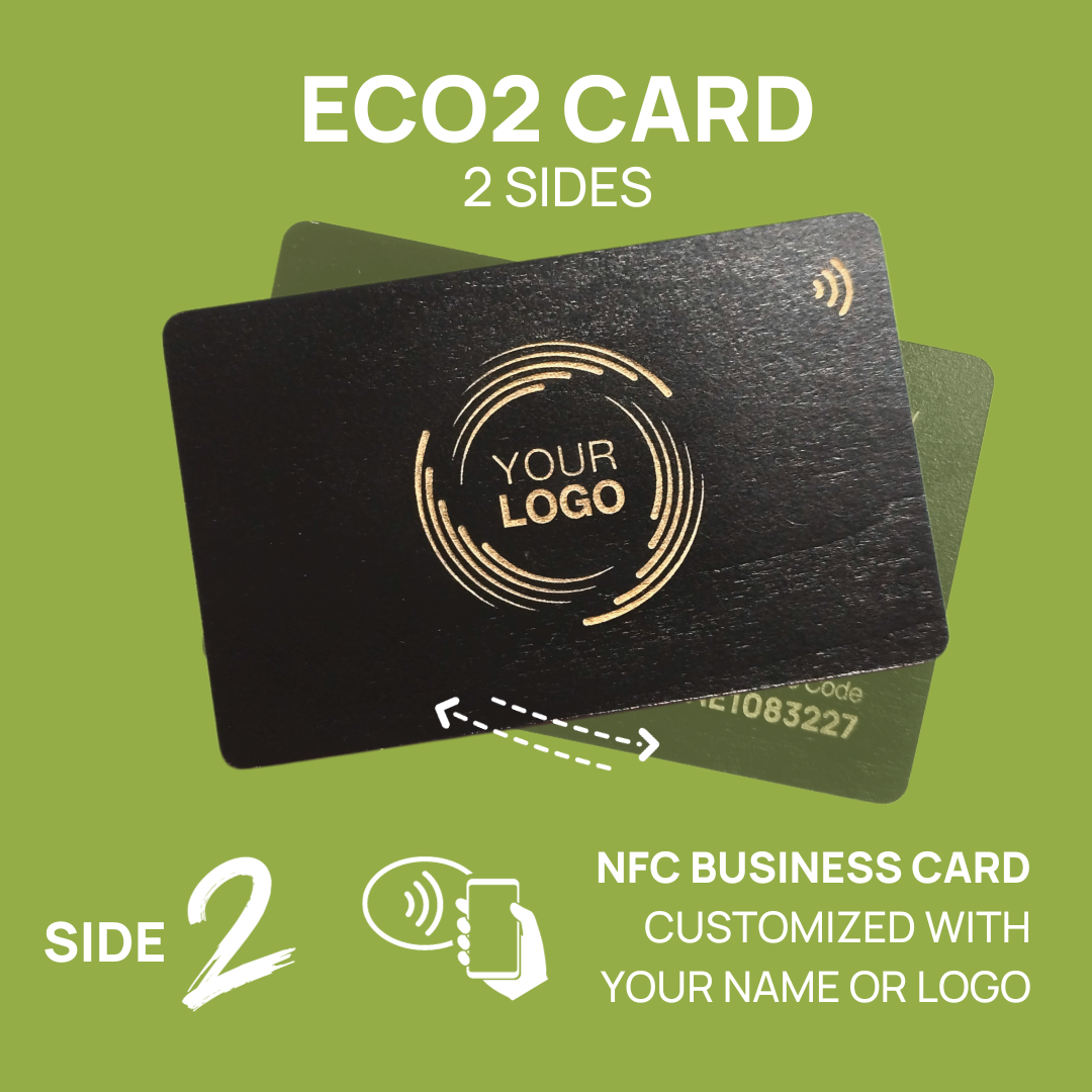 ECO2 Card: The World's First Carbon Offset NFC Business Card (customized with your name or logo)