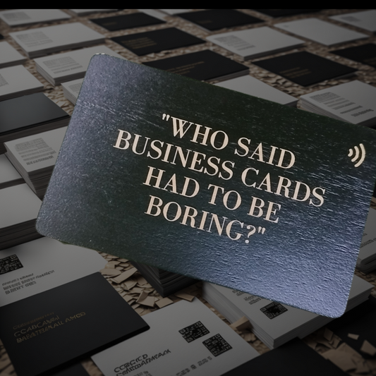 Black Wood NFC Business Card (customized with name OR logo)