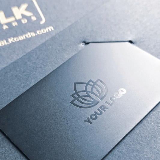 Metal Stainless Steel NFC Digital Business Card by BLKCARDS customized with logo