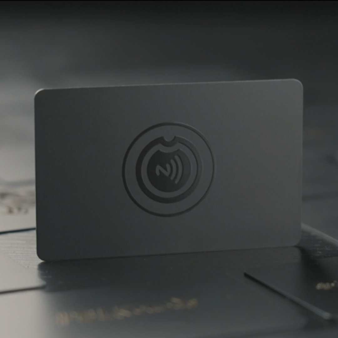 Classic black NFC contactless business card by BLK CARDS